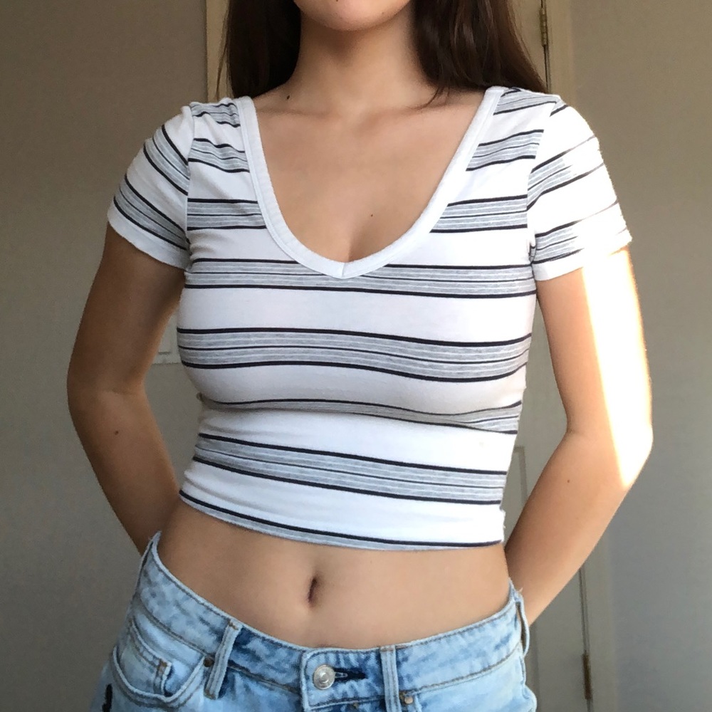 PacSun Striped Crop Top